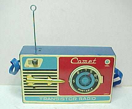 radio transistor radios 1960 1960s comet crystal toy novelty japanese